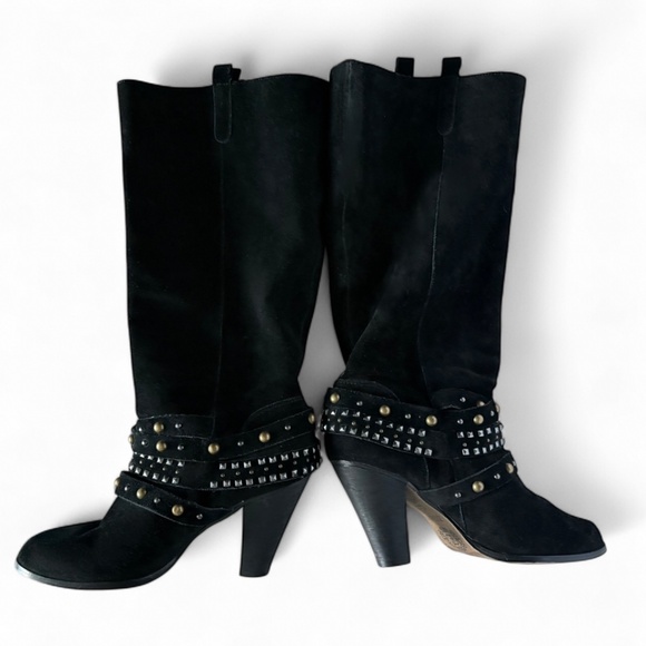 ZIGI Girl Black Studded Slouch Boots – Size 8.5 (Y2K Revival) - Picture 3 of 8